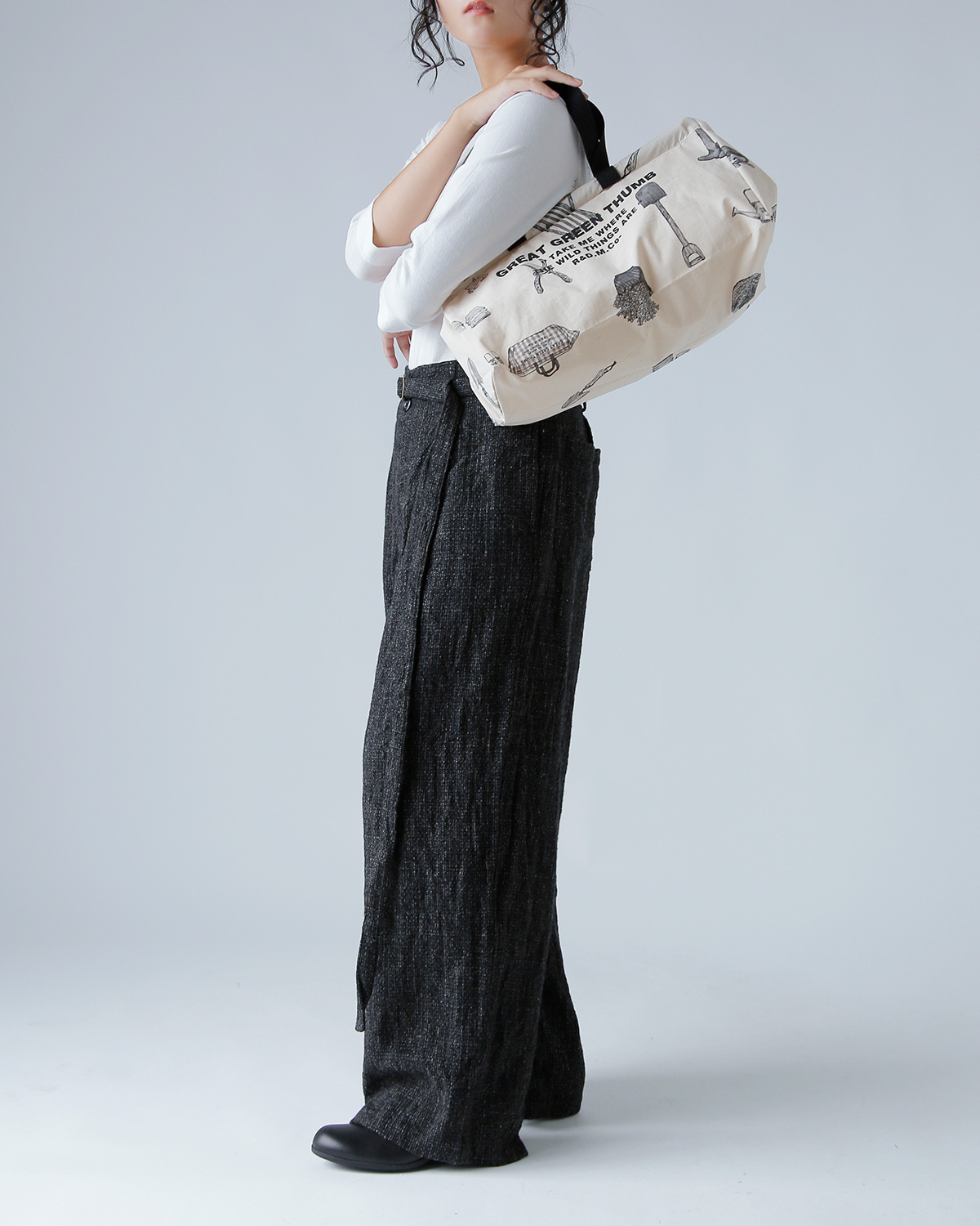 R & D.M.Co-(I[h}Ye[[)Rbg O[gO[T t[}[Pbg obO S gGREAT GREEN THUMB FLOWER MARKET BAG Sh 7642