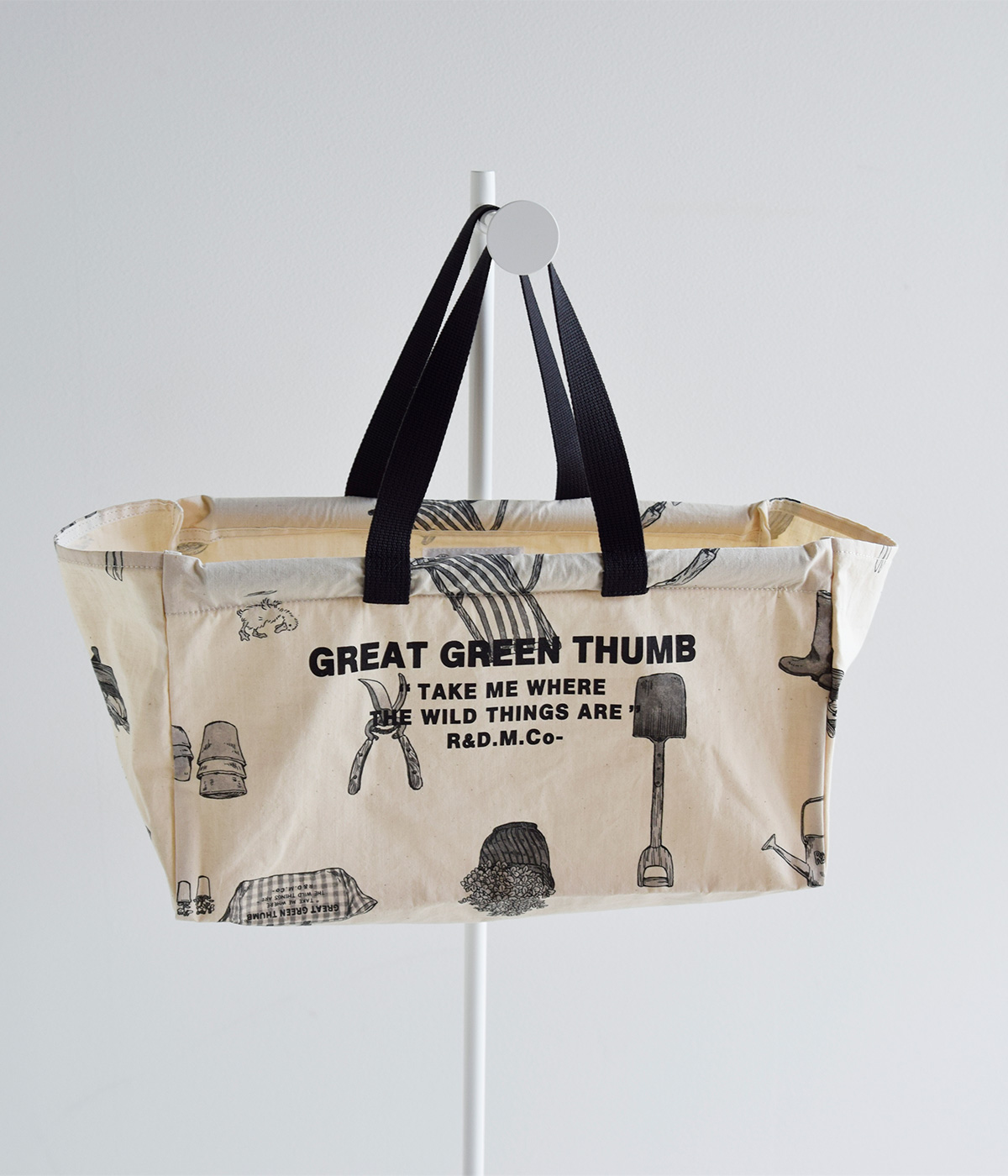 R & D.M.Co-(I[h}Ye[[)Rbg O[gO[T t[}[Pbg obO S gGREAT GREEN THUMB FLOWER MARKET BAG Sh 7642