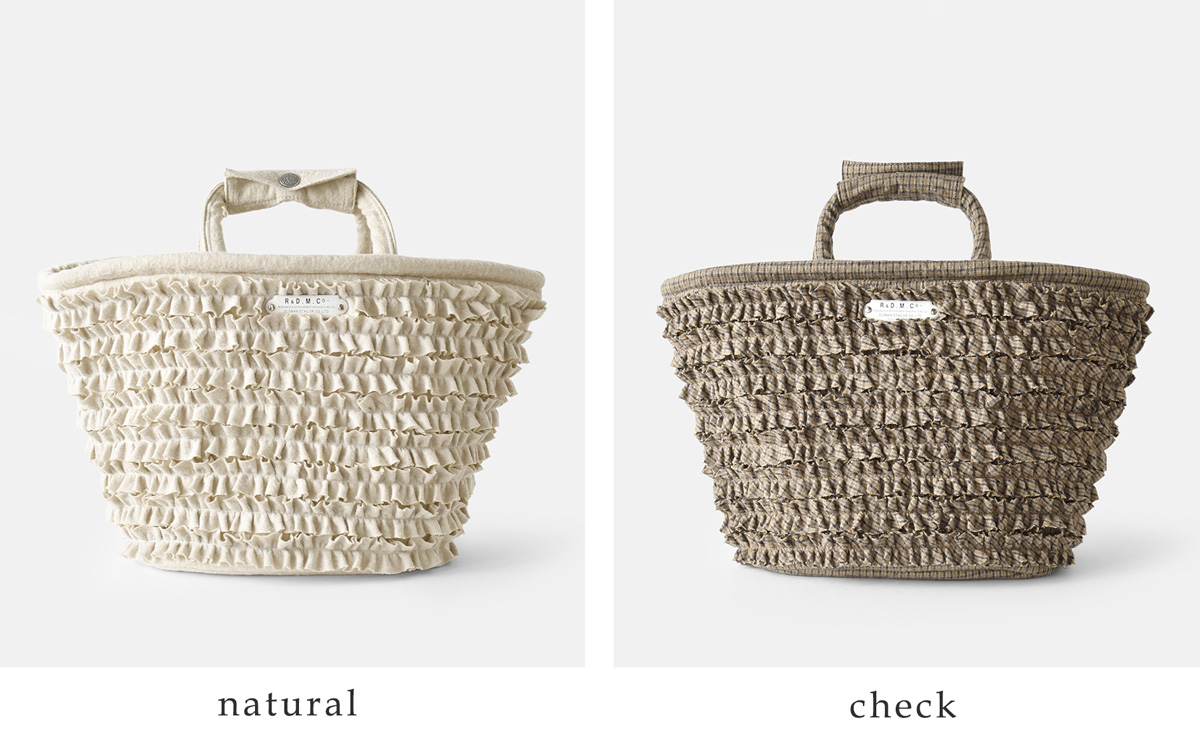 R & D.M.Co-(I[h}Ye[[)Rbg E[ t }VF obO S gC/W FRILL MARCHE BAG Sh 7706