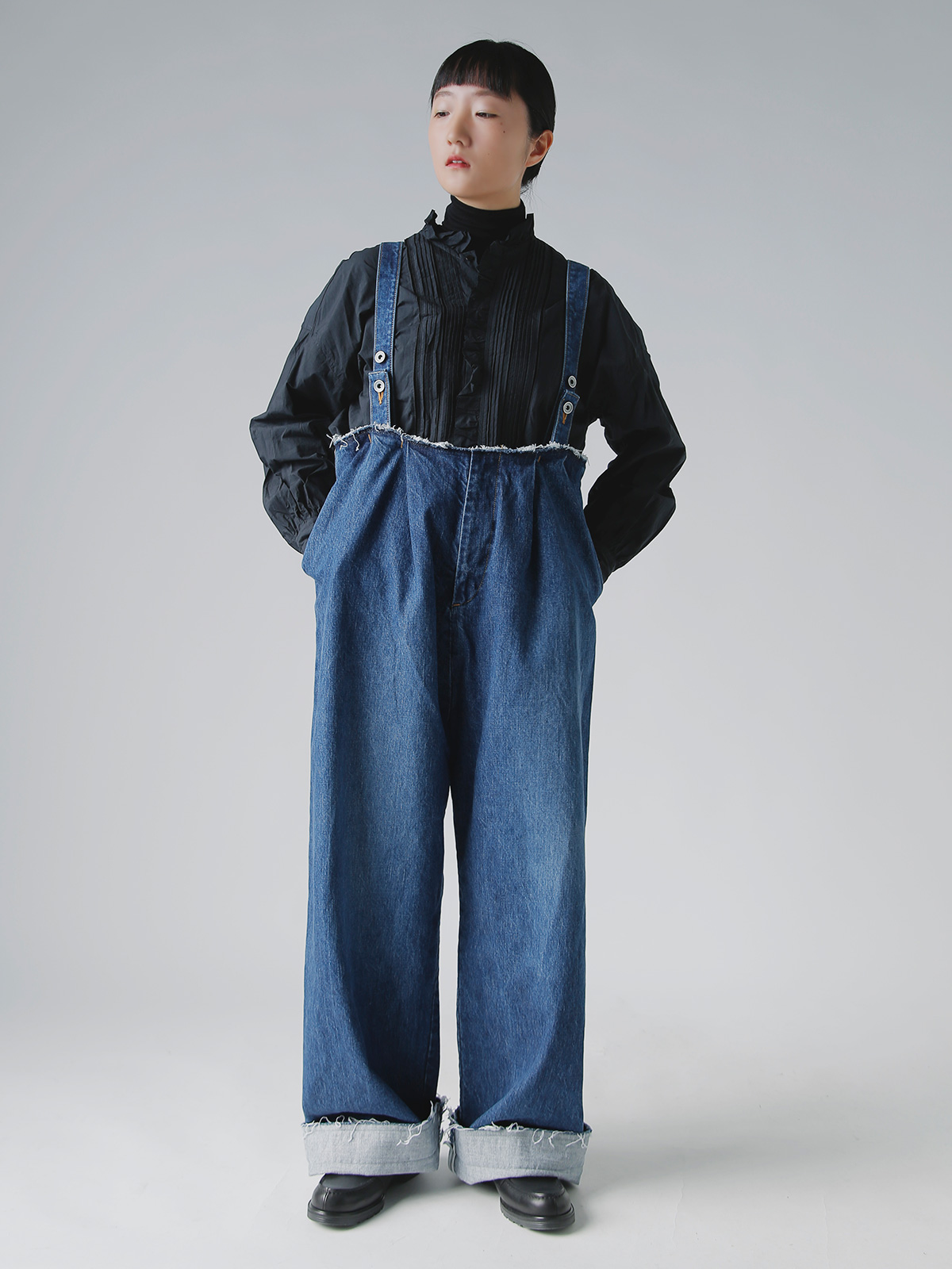 R & D.M.Co-(I[h}Ye[[)Rbg fBRXgNg TXy_[pc gDECONSTRUCT SUSPENDER PANTSh 7719