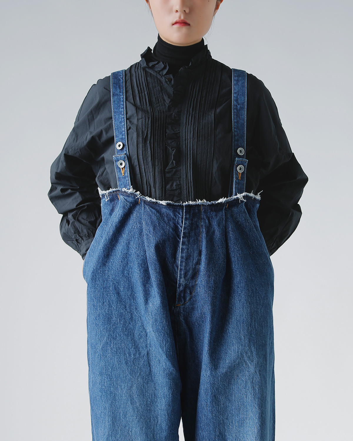 R & D.M.Co-(I[h}Ye[[)Rbg fBRXgNg TXy_[pc gDECONSTRUCT SUSPENDER PANTSh 7719