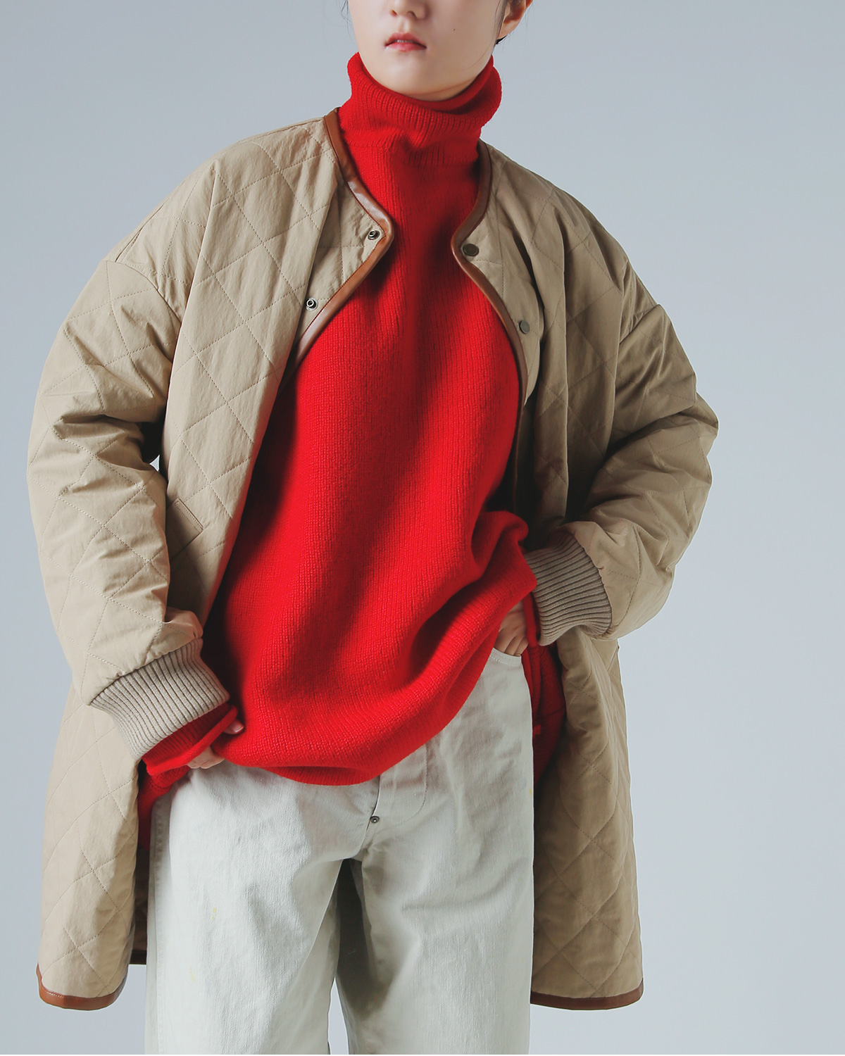 R & D.M.Co-(�I�[���h�}���Y�e�[���[)�E�H�[�^�[�v���[�t �L���e�B���O �n�[�t �R�[�g �gWATERPROOF QUILTING HALF COAT�h 7730