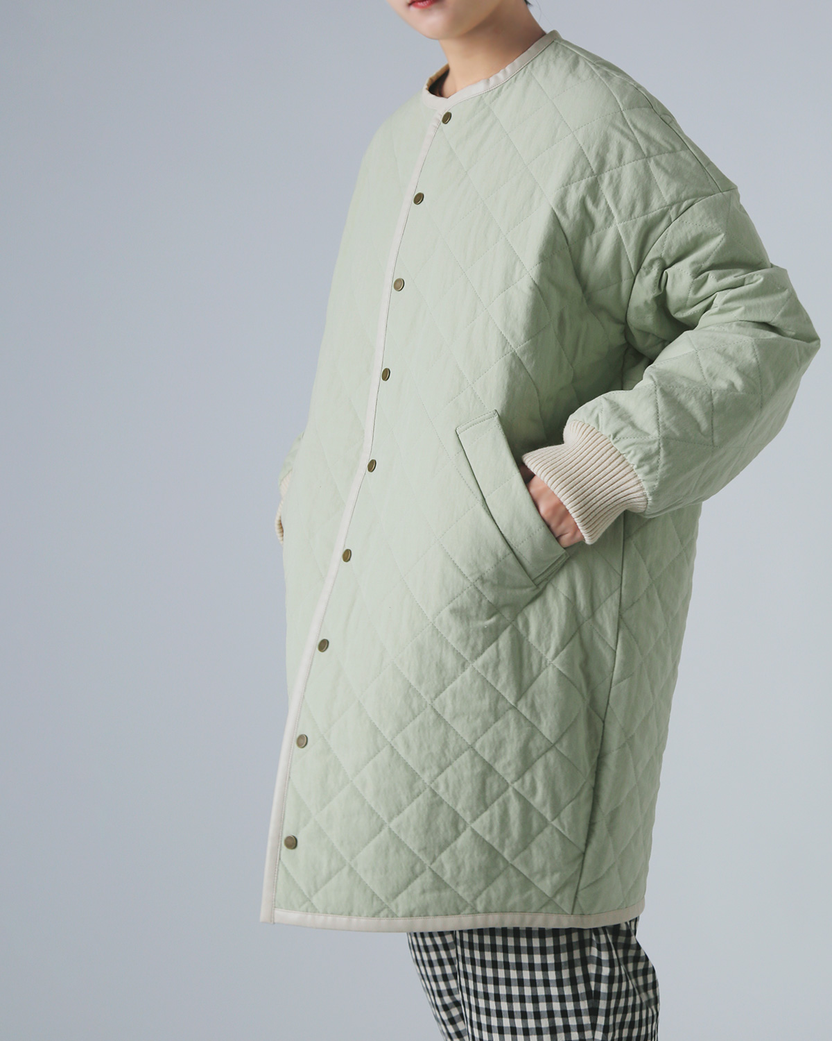 R & D.M.Co-(�I�[���h�}���Y�e�[���[)�E�H�[�^�[�v���[�t �L���e�B���O �n�[�t �R�[�g �gWATERPROOF QUILTING HALF COAT�h 7730