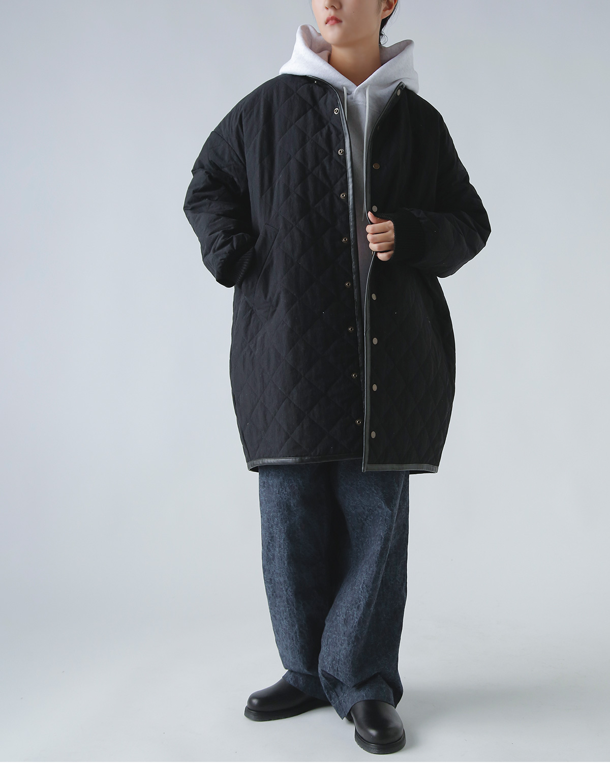 R & D.M.Co-(�I�[���h�}���Y�e�[���[)�E�H�[�^�[�v���[�t �L���e�B���O �n�[�t �R�[�g �gWATERPROOF QUILTING HALF COAT�h 7730