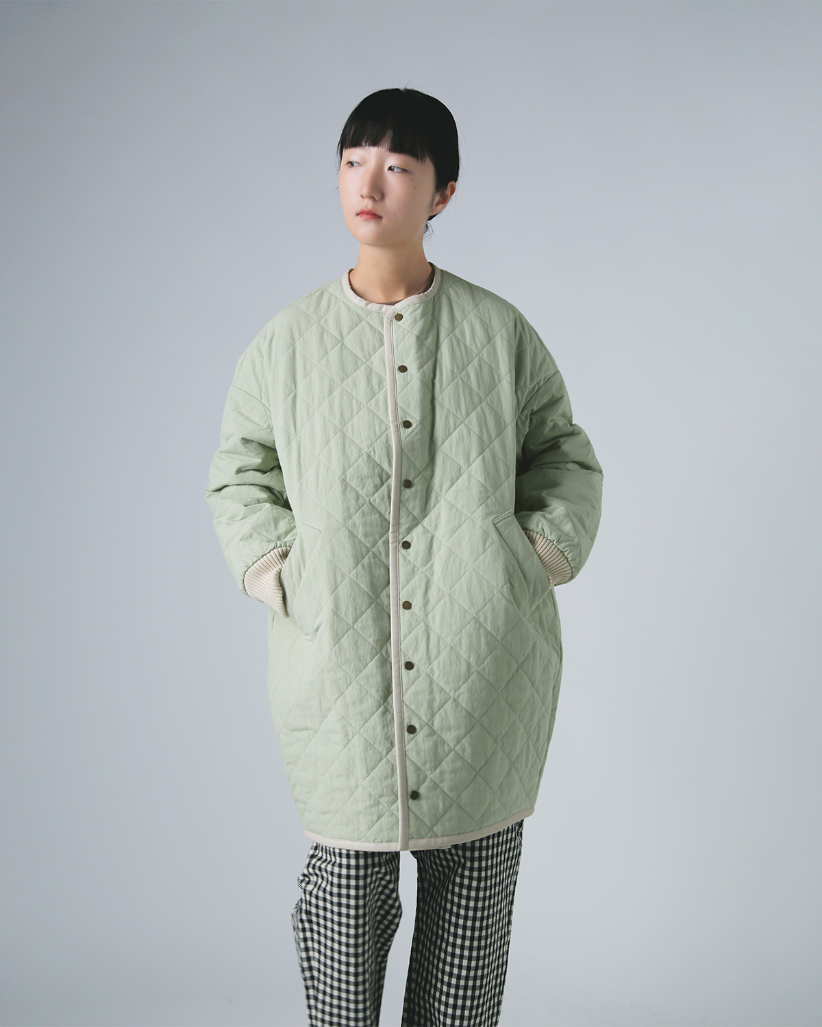 R & D.M.Co-(�I�[���h�}���Y�e�[���[)�E�H�[�^�[�v���[�t �L���e�B���O �n�[�t �R�[�g �gWATERPROOF QUILTING HALF COAT�h 7730