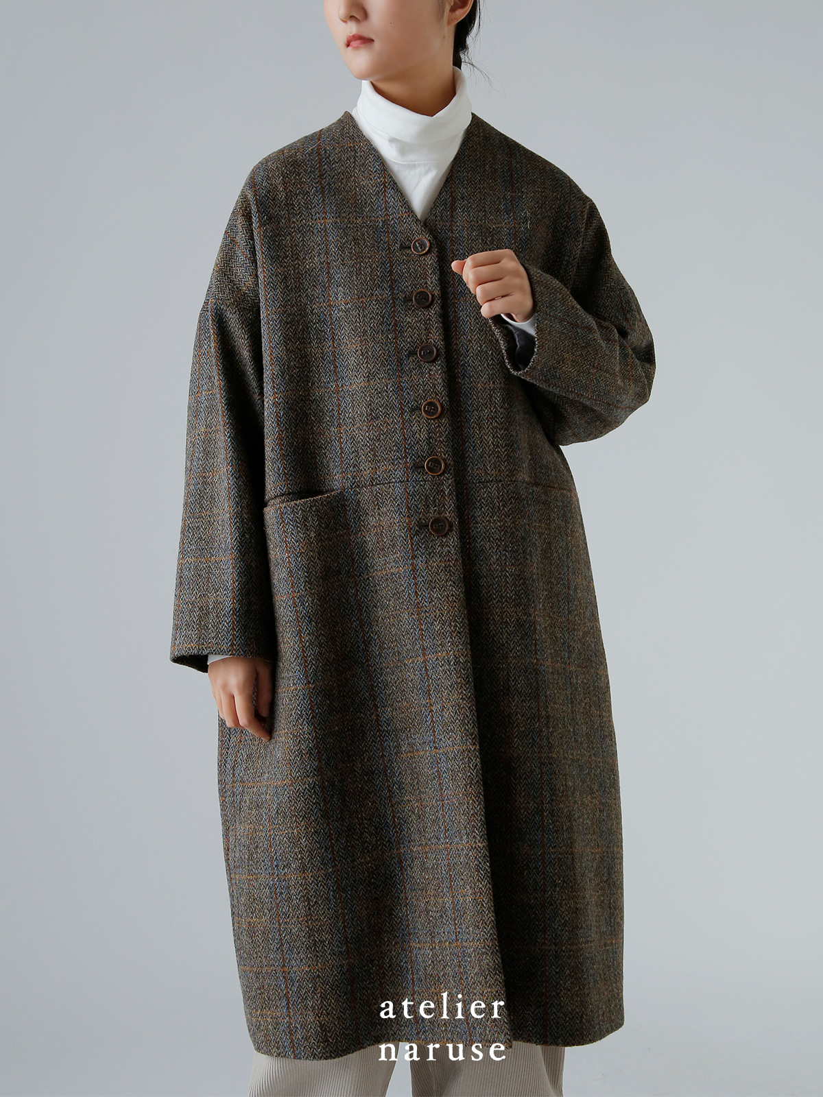 atelier naruse アトリエナルセ ハリスツイード ウール コクーン