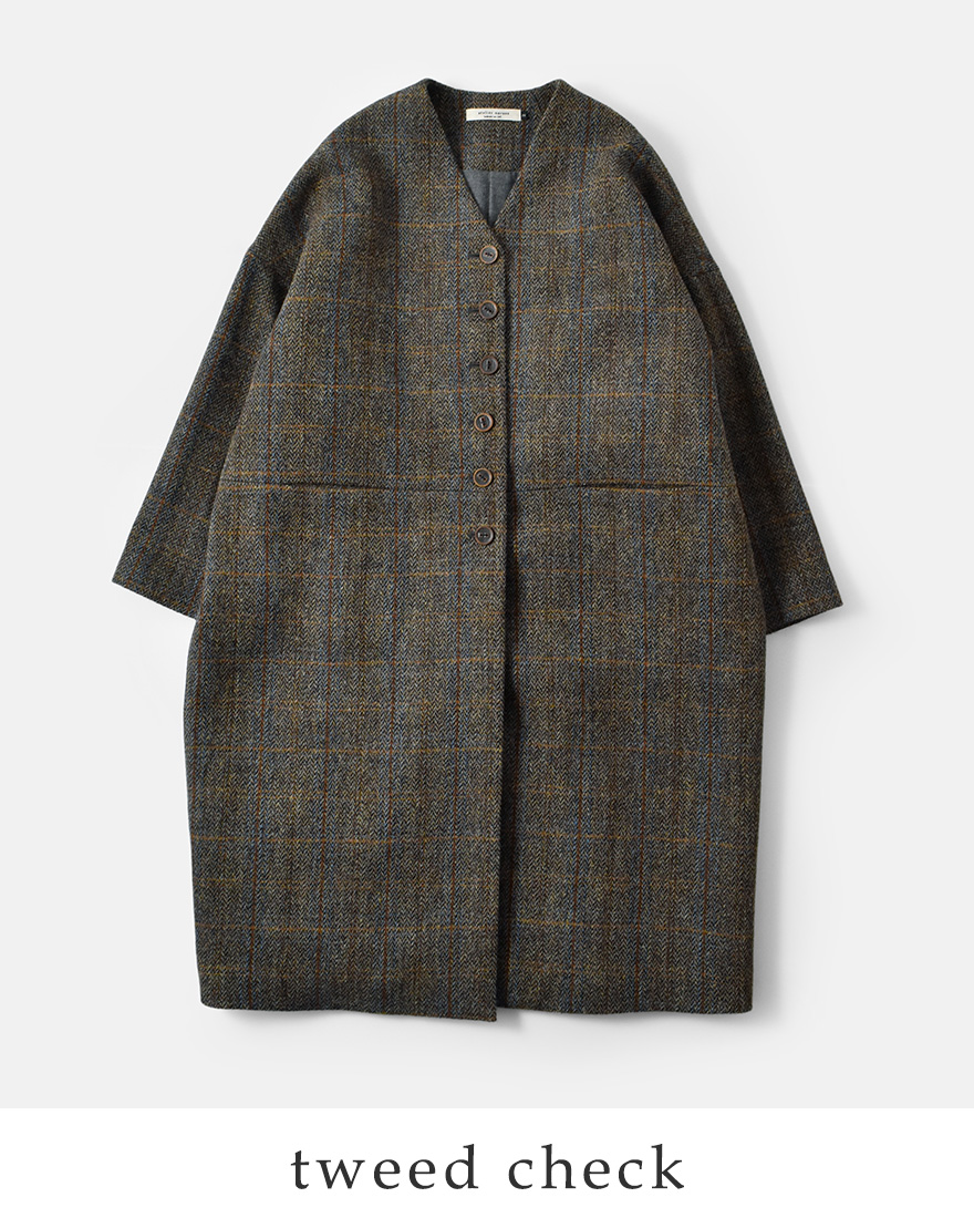 アトリエナルセ atelier naruse ツイード　コクーンジャケット atelier naruse アトリエナルセ ハリスツイード ウール コクーン
