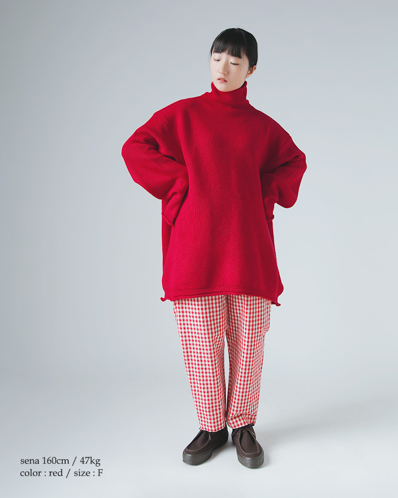 LENO(���m)�E�[�����b�N�l�b�N�j�b�g�v���I�[�o�[�gMOCKNECKPULLOVER�hleno-kn002