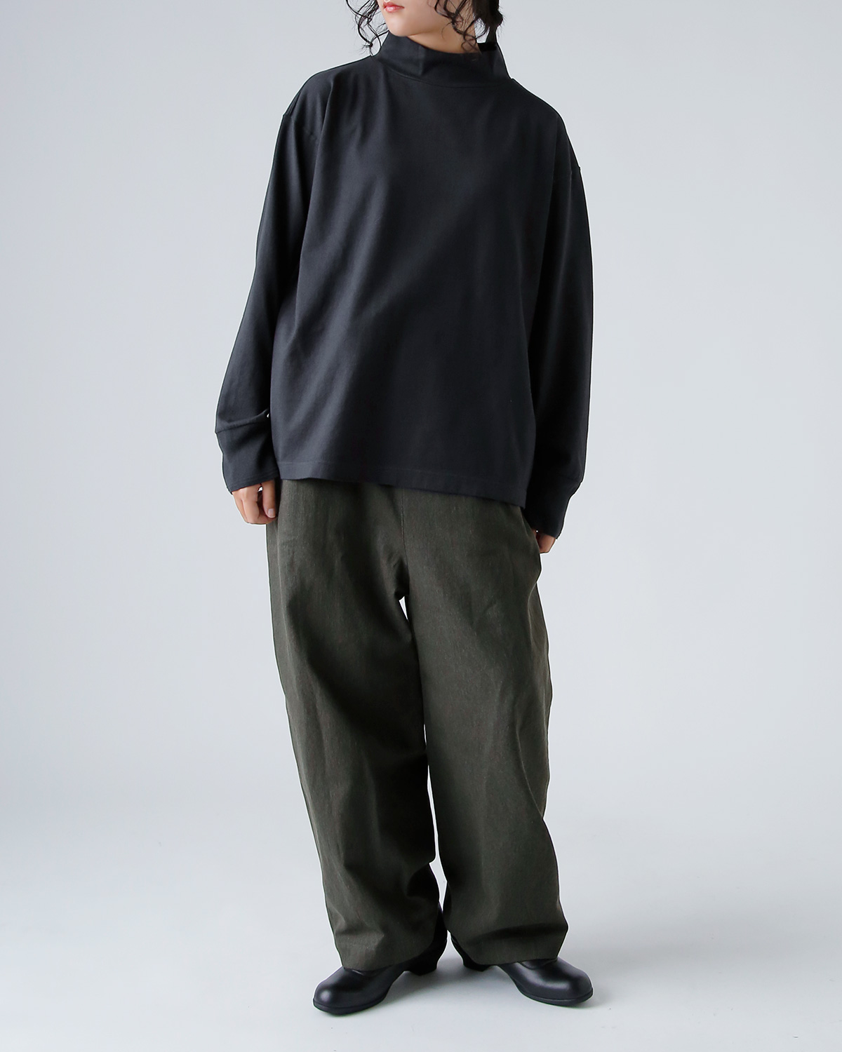 TOUJOURS(gDW[)I[KjbN t@C Rbg W[W[ vI[o[ gHigh Neck Big Pulloverh lm43xc06