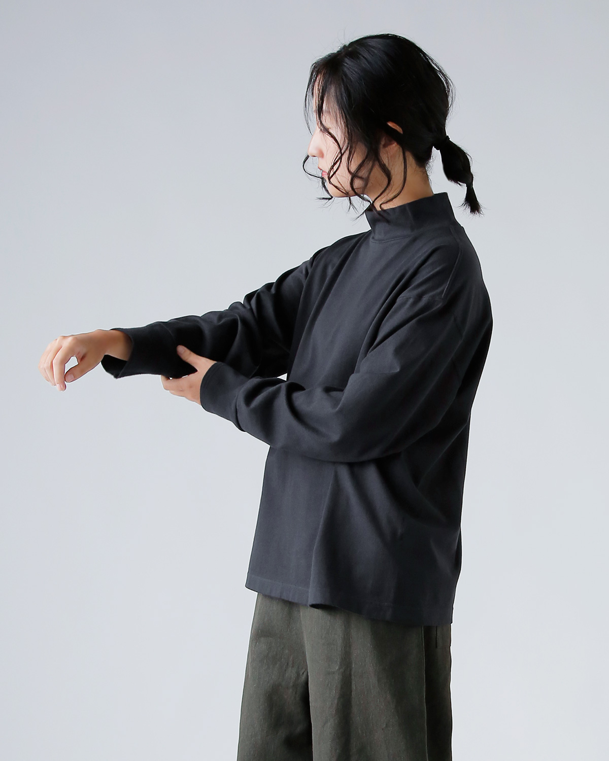 TOUJOURS(gDW[)I[KjbN t@C Rbg W[W[ vI[o[ gHigh Neck Big Pulloverh lm43xc06