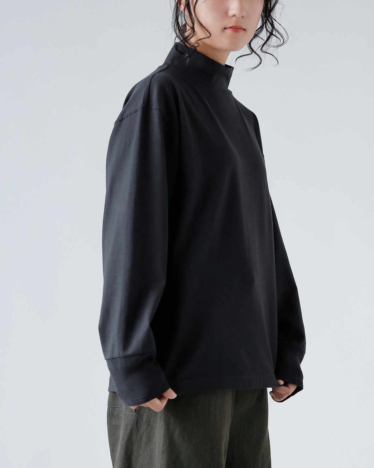 TOUJOURS(gDW[)I[KjbN t@C Rbg W[W[ vI[o[ gHigh Neck Big Pulloverh lm43xc06