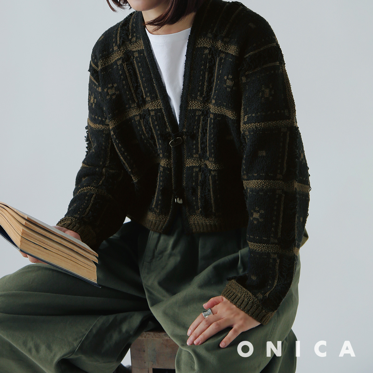 ONICA(IjJ)E[ Rbg ubNWK[h jbg WPbg gBlocked Jacquard Jacketh oni056