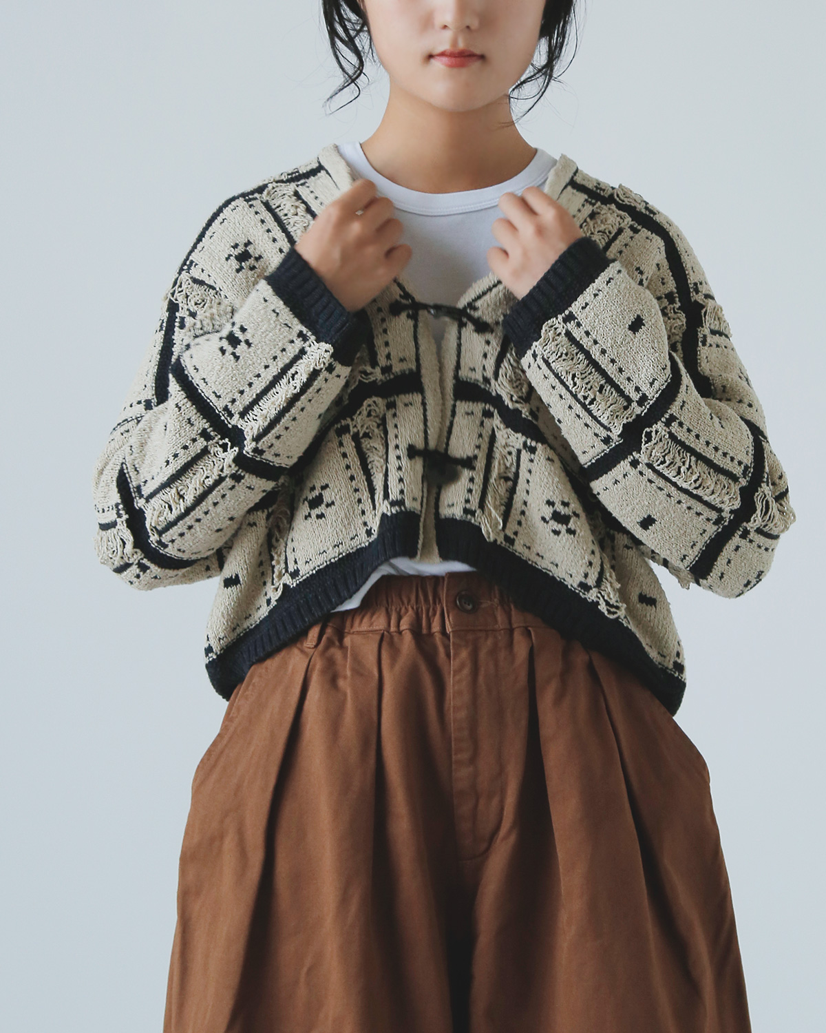 ONICA(IjJ)E[ Rbg ubNWK[h jbg WPbg gBlocked Jacquard Jacketh oni056