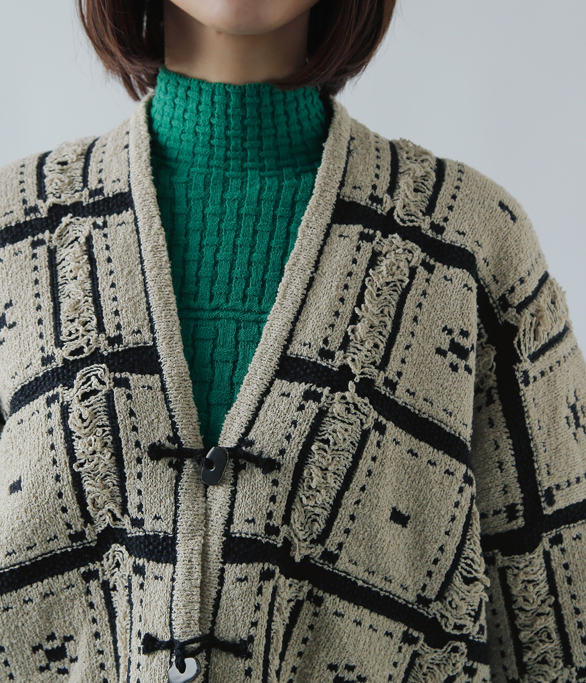 ONICA(IjJ)E[ Rbg ubNWK[h jbg WPbg gBlocked Jacquard Jacketh oni056