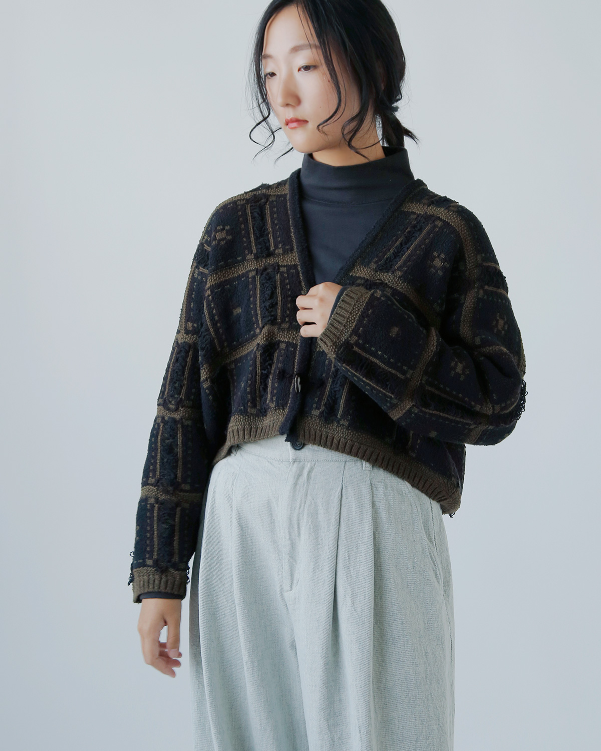 ONICA(IjJ)E[ Rbg ubNWK[h jbg WPbg gBlocked Jacquard Jacketh oni056