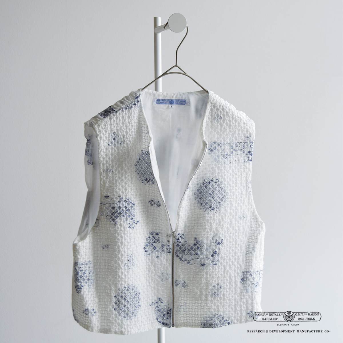 R & D.M.Co-(I[h}Ye[[)gX R[`OXeb` V[O xXg gTRELLIS COUCHING STITCH SHIRRING VESTh 7441