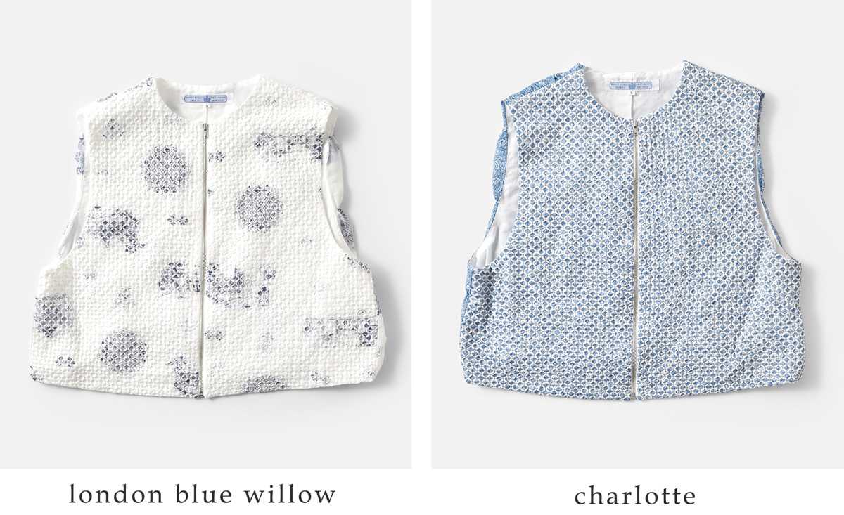 R & D.M.Co-(I[h}Ye[[)gX R[`OXeb` V[O xXg gTRELLIS COUCHING STITCH SHIRRING VESTh 7441
