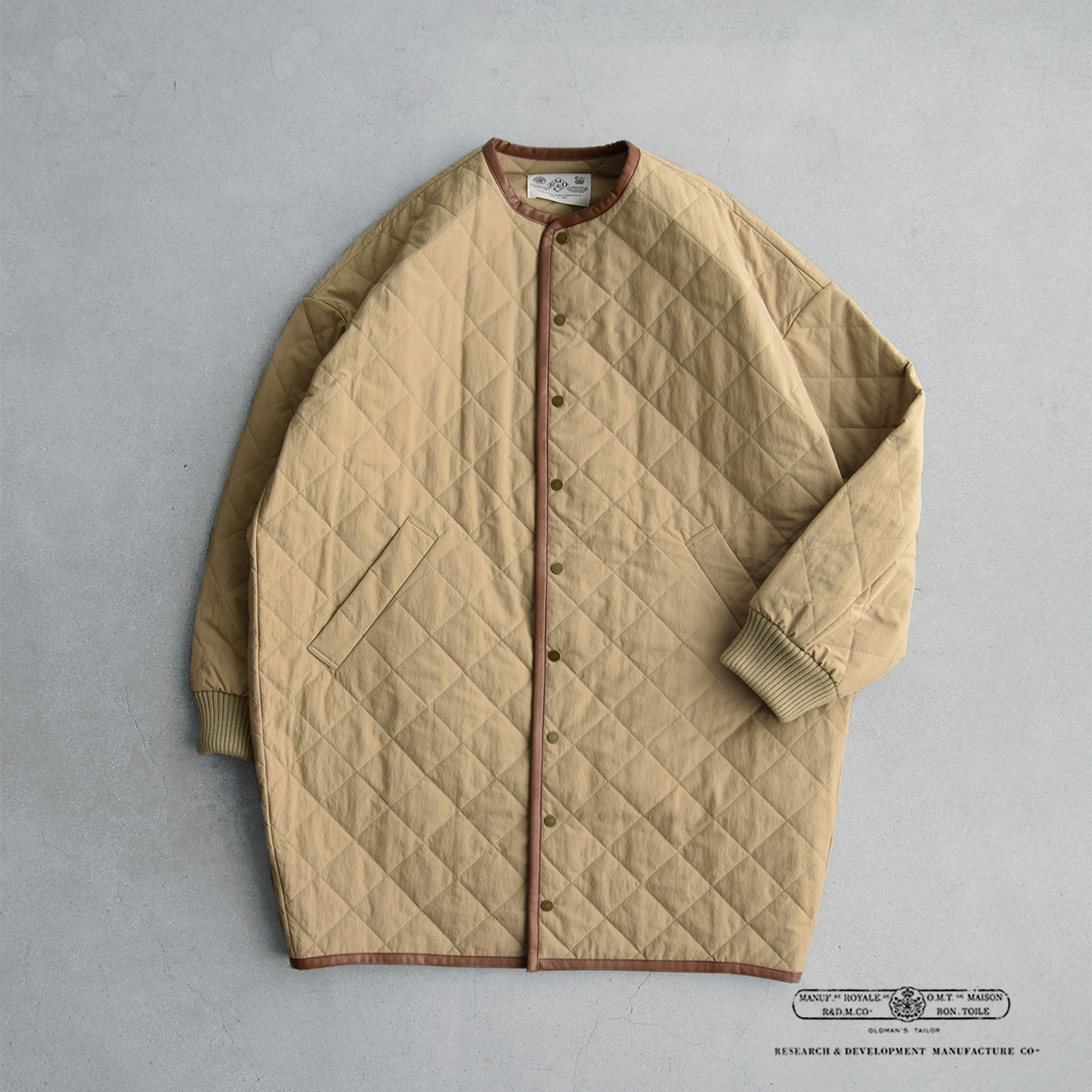 R & D.M.Co-(�I�[���h�}���Y�e�[���[)�E�H�[�^�[�v���[�t �L���e�B���O �n�[�t �R�[�g �gWATERPROOF QUILTING HALF COAT�h 7730