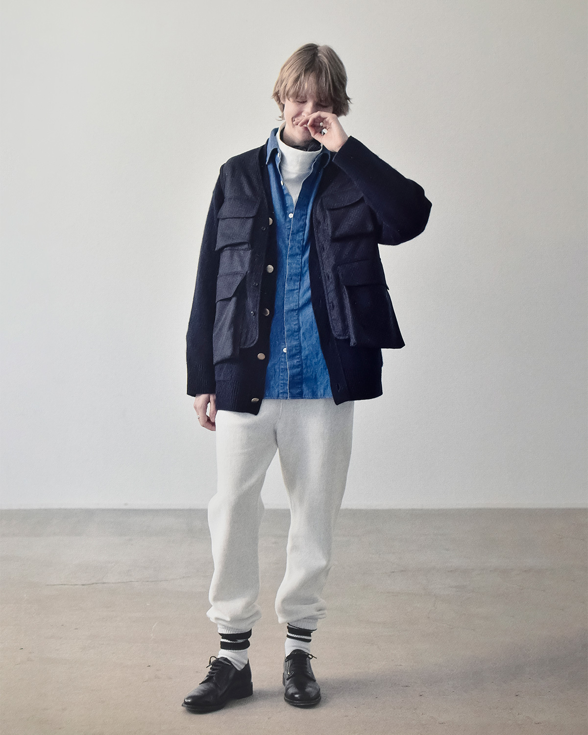 TOUJOURS(gDW[)I[KjbN t@C Rbg W[W[ vI[o[ gHigh Neck Big Pulloverh lm43xc06