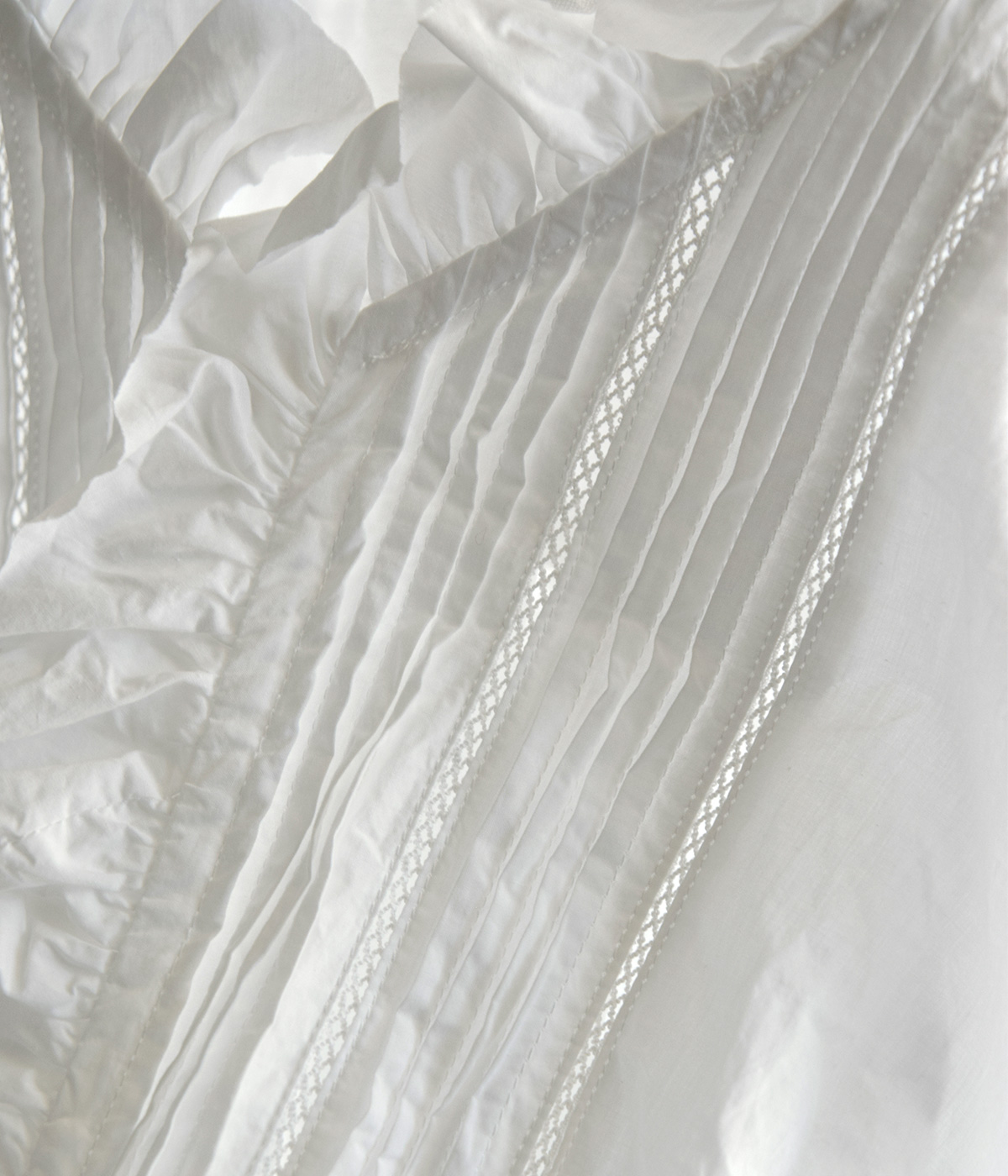 TOUJOURS(gDW[)t@C[ Rbg NX Vc gLace Pin Tuck Ruffle Shirth mm43ds01