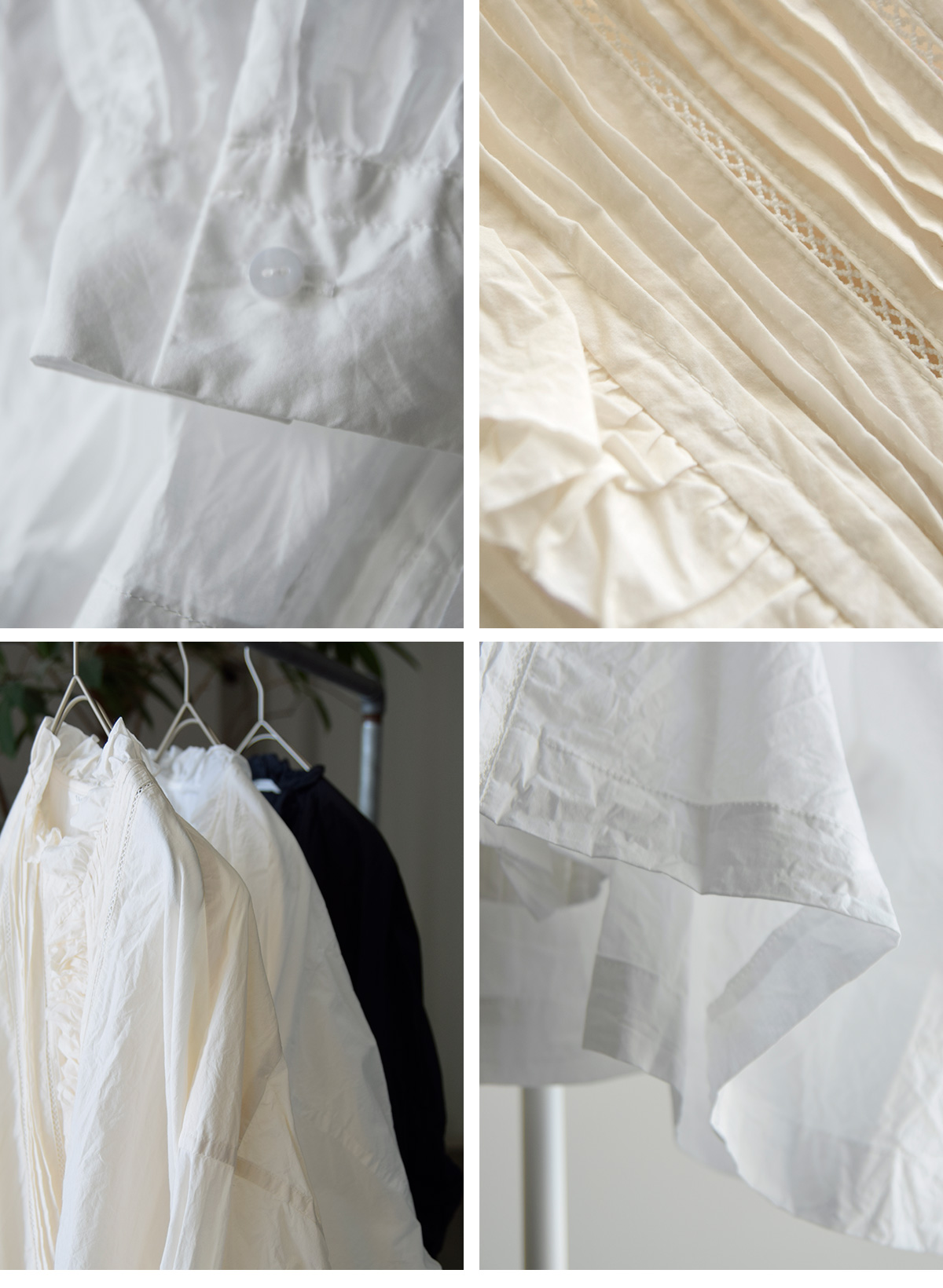 TOUJOURS(gDW[)t@C[ Rbg NX Vc gLace Pin Tuck Ruffle Shirth mm43ds01