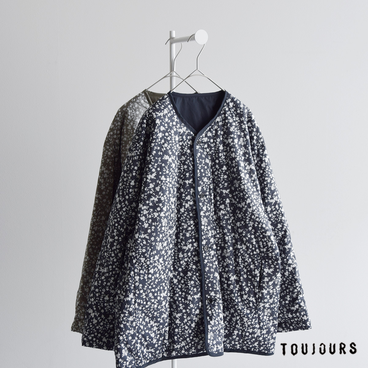 TOUJOURS(gDW[)t[vg Rbg Xgb` o[Vu WPbg gReversible Padded Utility Jacketh ym43fj01