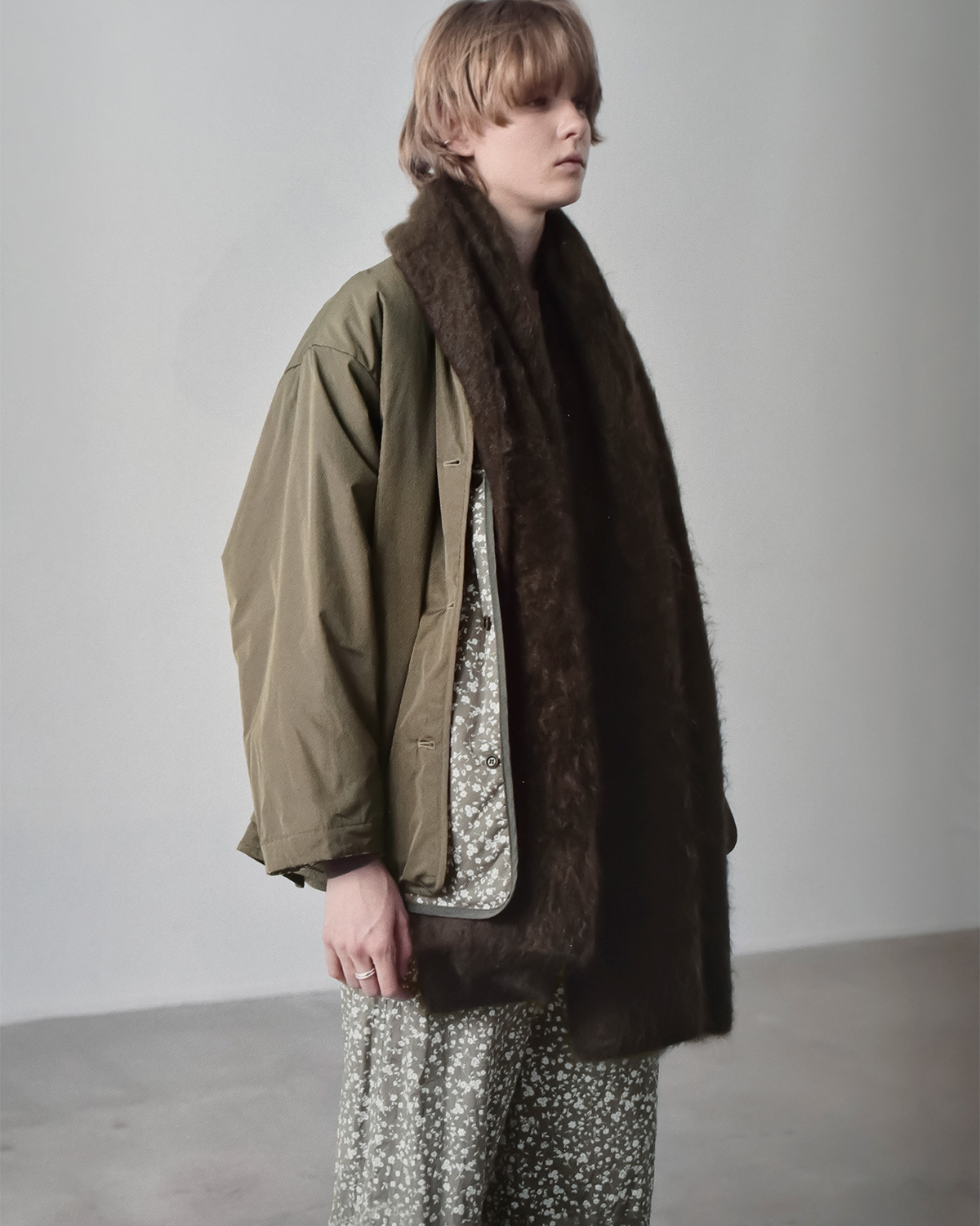 TOUJOURS(gDW[)t[vg Rbg Xgb` o[Vu WPbg gReversible Padded Utility Jacketh ym43fj01