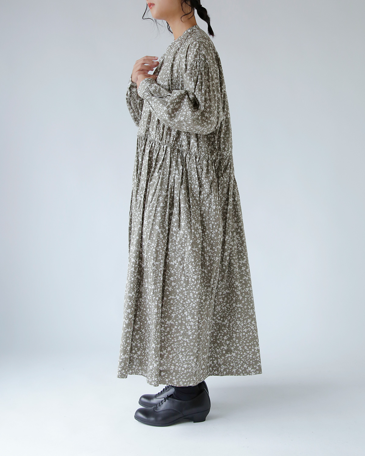 TOUJOURS(gDW[)t[vg Rbg Xgb` hX gClassic Gathered Dressh ym43fd03