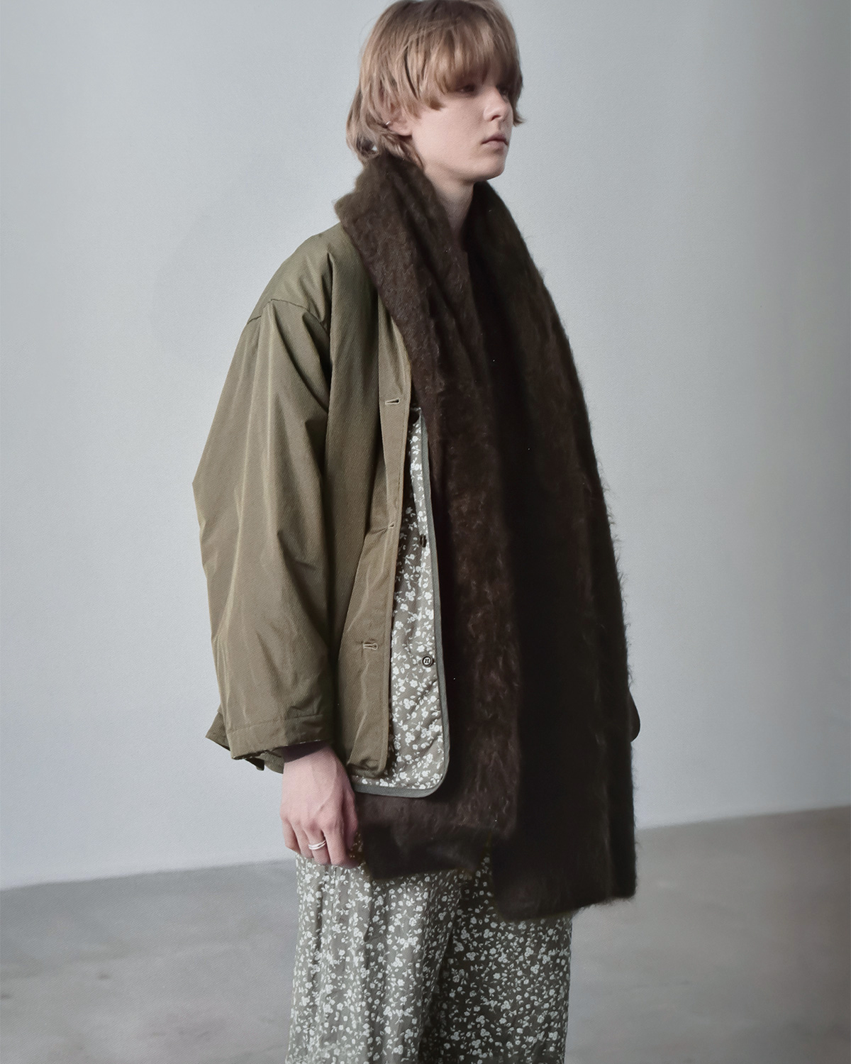 TOUJOURS(gDW[)t[vg Rbg Xgb` o[Vu WPbg gReversible Padded Utility Jacketh ym43fj01