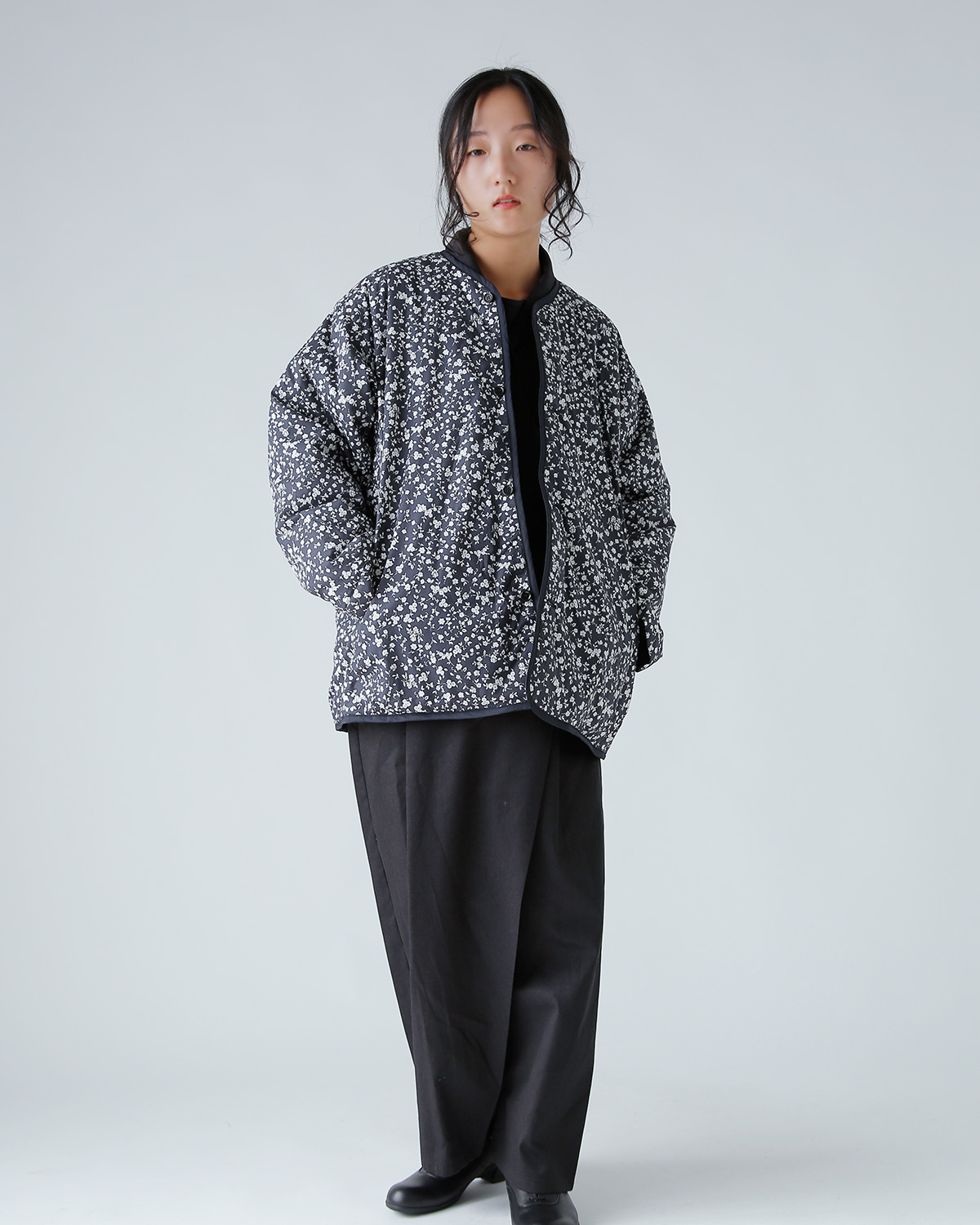 TOUJOURS(gDW[)t[vg Rbg Xgb` o[Vu WPbg gReversible Padded Utility Jacketh ym43fj01