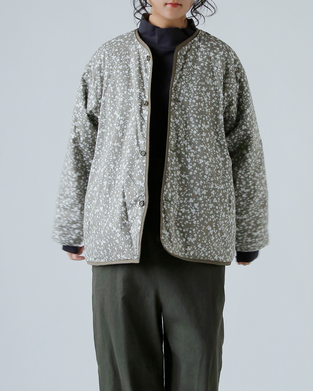 TOUJOURS(gDW[)t[vg Rbg Xgb` o[Vu WPbg gReversible Padded Utility Jacketh ym43fj01