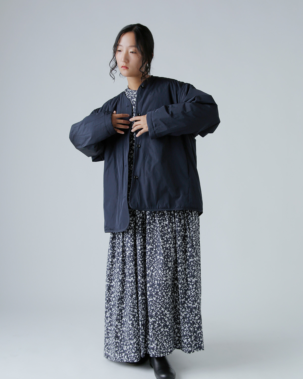 TOUJOURS(gDW[)t[vg Rbg Xgb` o[Vu WPbg gReversible Padded Utility Jacketh ym43fj01