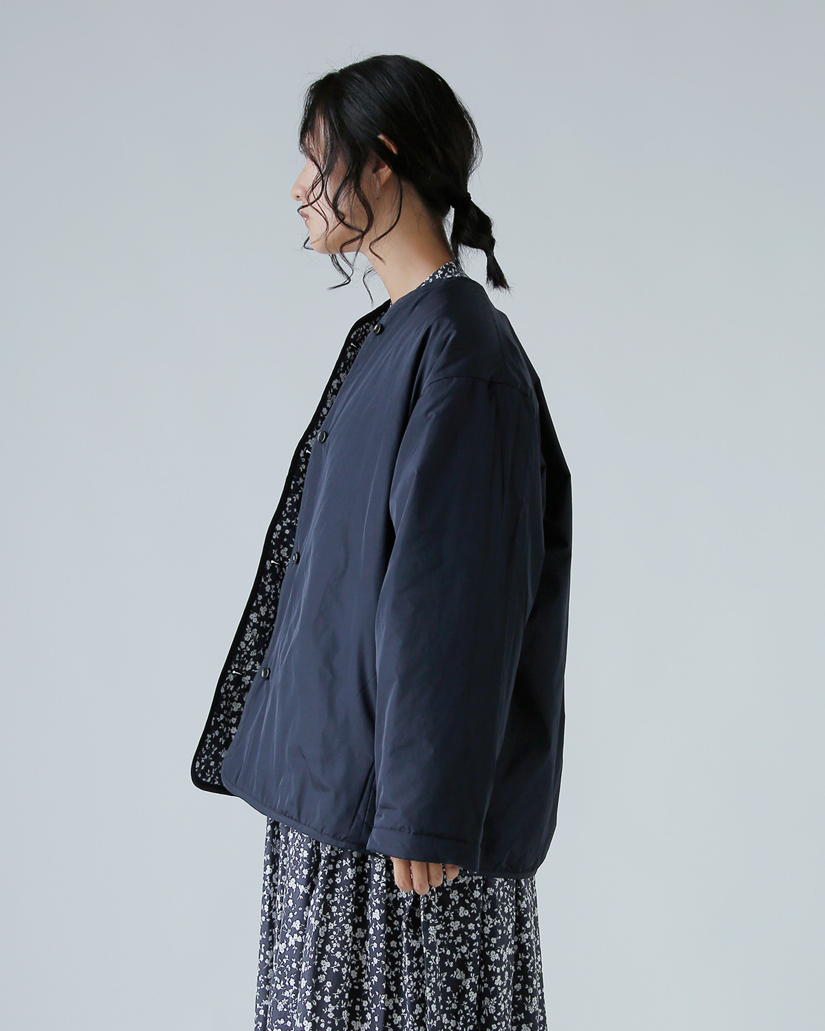 TOUJOURS(gDW[)t[vg Rbg Xgb` o[Vu WPbg gReversible Padded Utility Jacketh ym43fj01