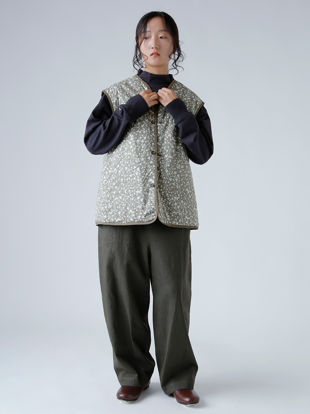 TOUJOURS(gDW[)t[vg Rbg Xgb` o[Vu xXg gReversible Padded Utility Vesth ym43fv02