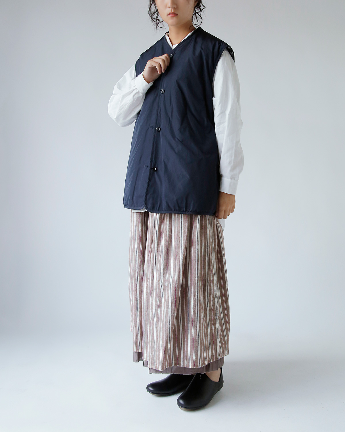 TOUJOURS(gDW[)t[vg Rbg Xgb` o[Vu xXg gReversible Padded Utility Vesth ym43fv02