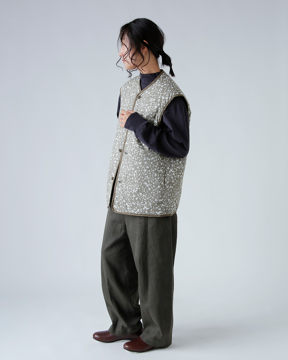 TOUJOURS(gDW[)t[vg Rbg Xgb` o[Vu xXg gReversible Padded Utility Vesth ym43fv02