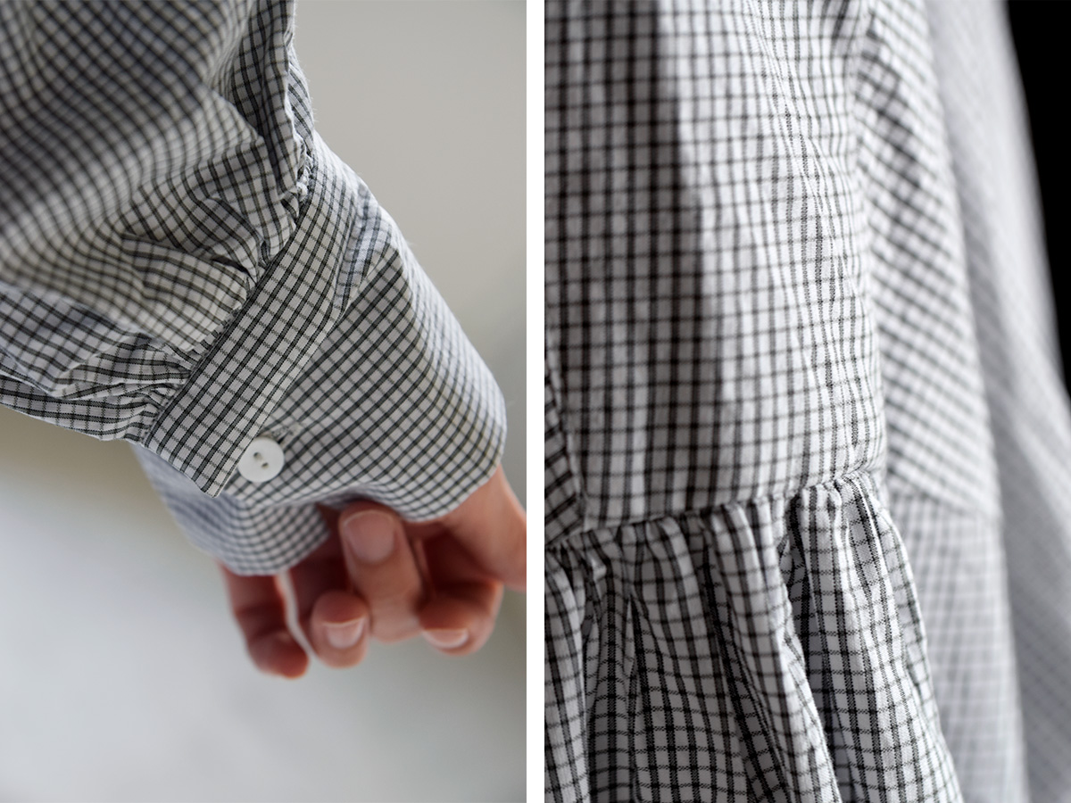 TOUJOURS(gDW[)t@C Rbg ^b^\[ vCh Vc gBand Collar Bishop Sleeve Ruffle Shirth ym43ps02