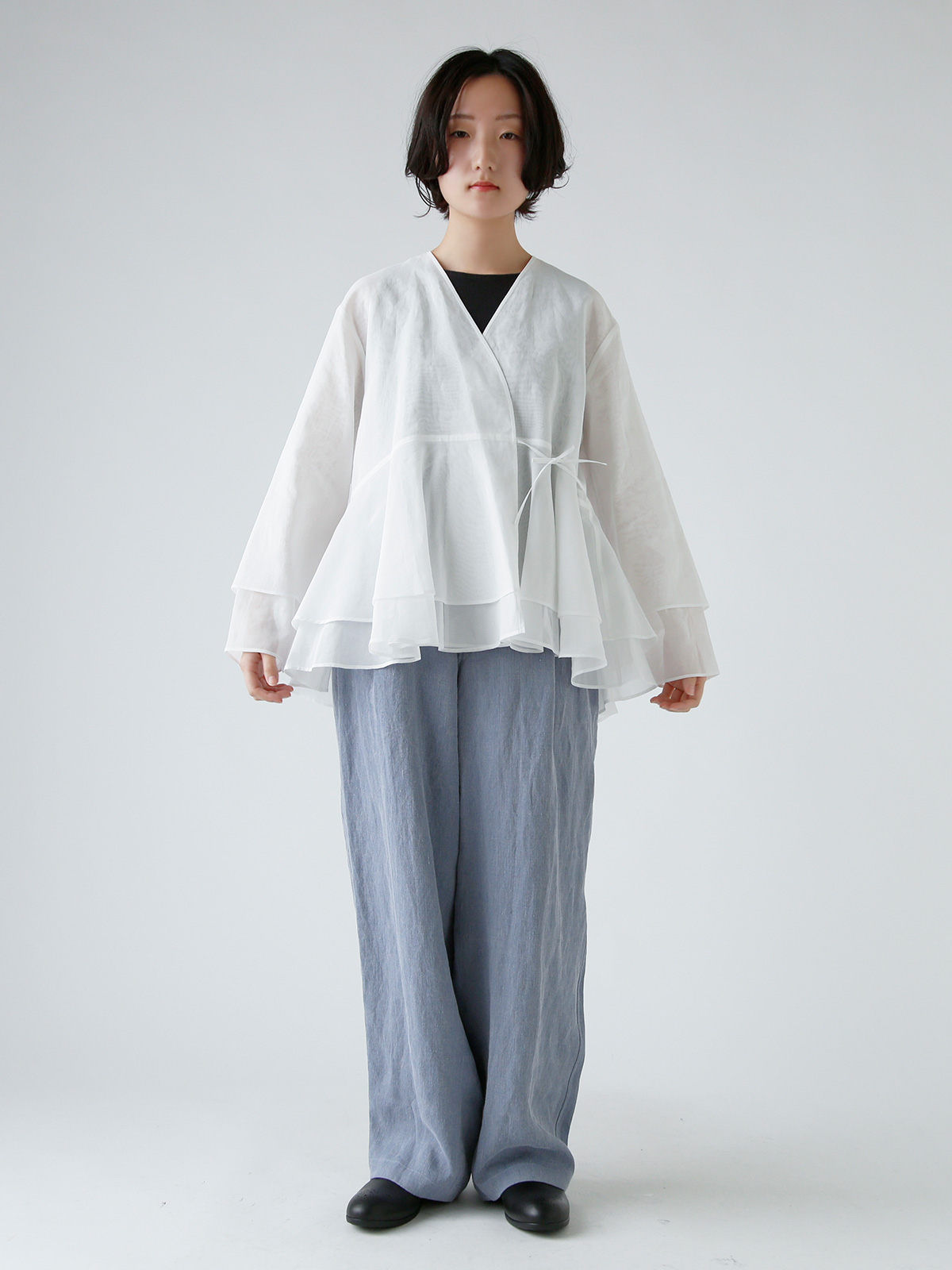 TENNE HANDCRAFTED MODERN(enhNtebh_)Rbg I[KU tA WPbg gorganza flare jacketh 0010-same1