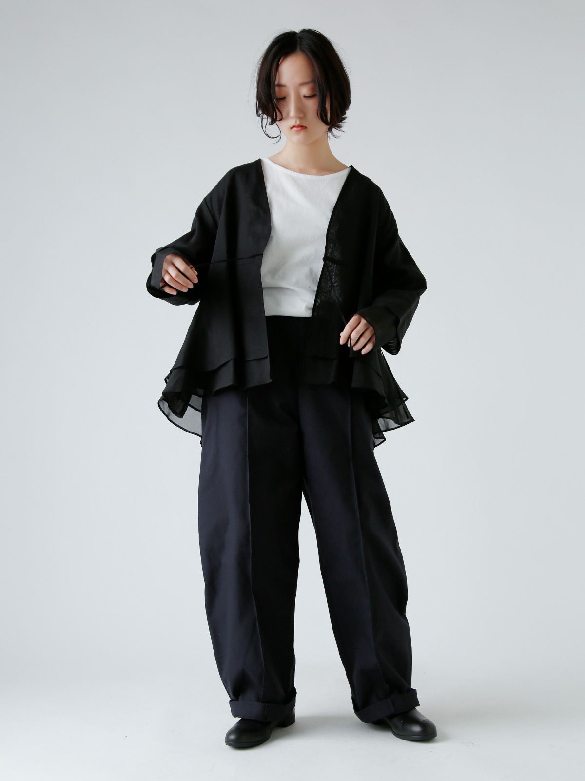 TENNE HANDCRAFTED MODERN(enhNtebh_)Rbg I[KU tA WPbg gorganza flare jacketh 0010-same1