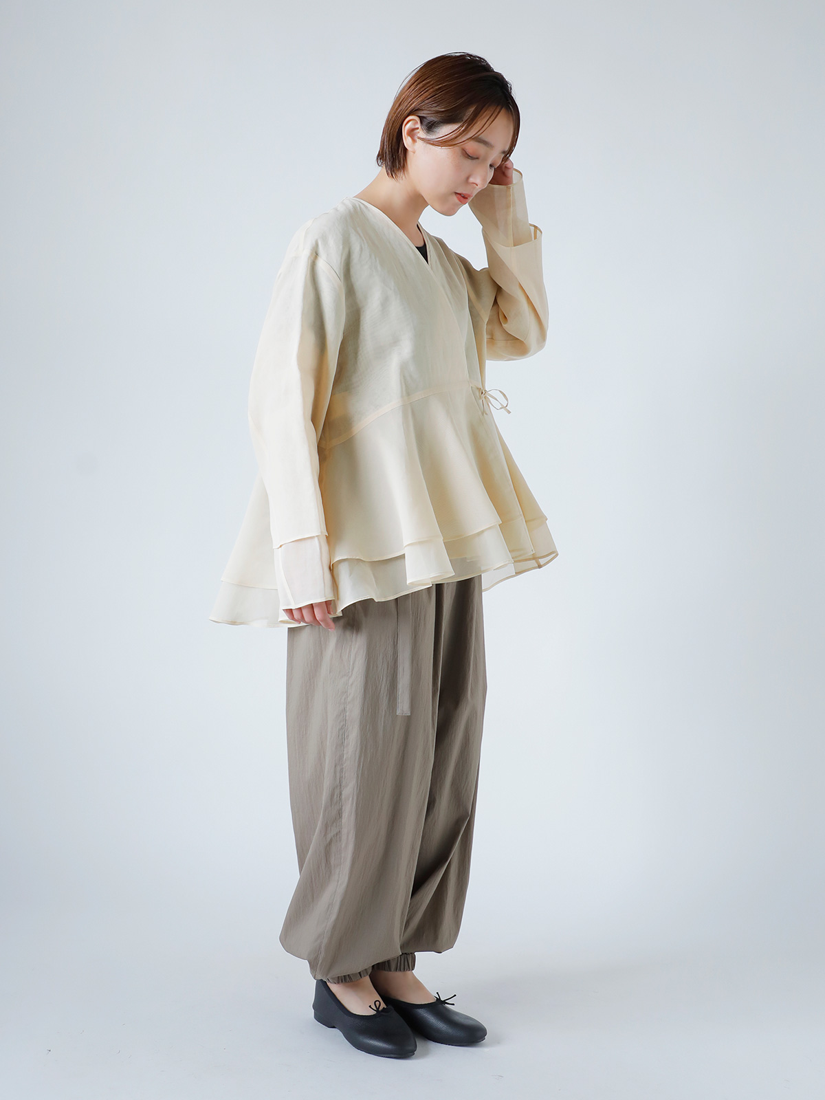TENNE HANDCRAFTED MODERN(enhNtebh_)Rbg I[KU tA WPbg gorganza flare jacketh 0010-same1