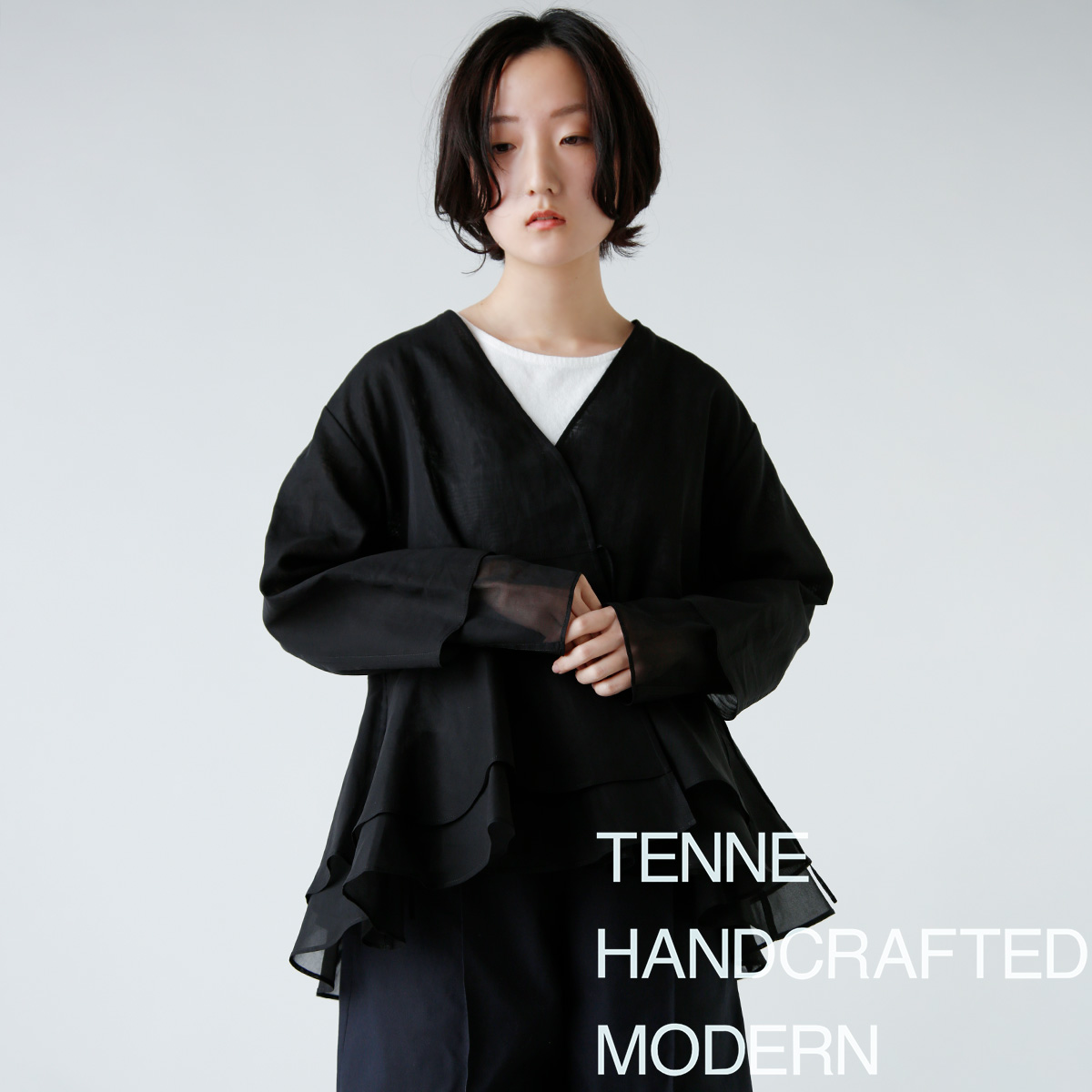 TENNE HANDCRAFTED MODERN(enhNtebh_)Rbg I[KU tA WPbg gorganza flare jacketh 0010-same1