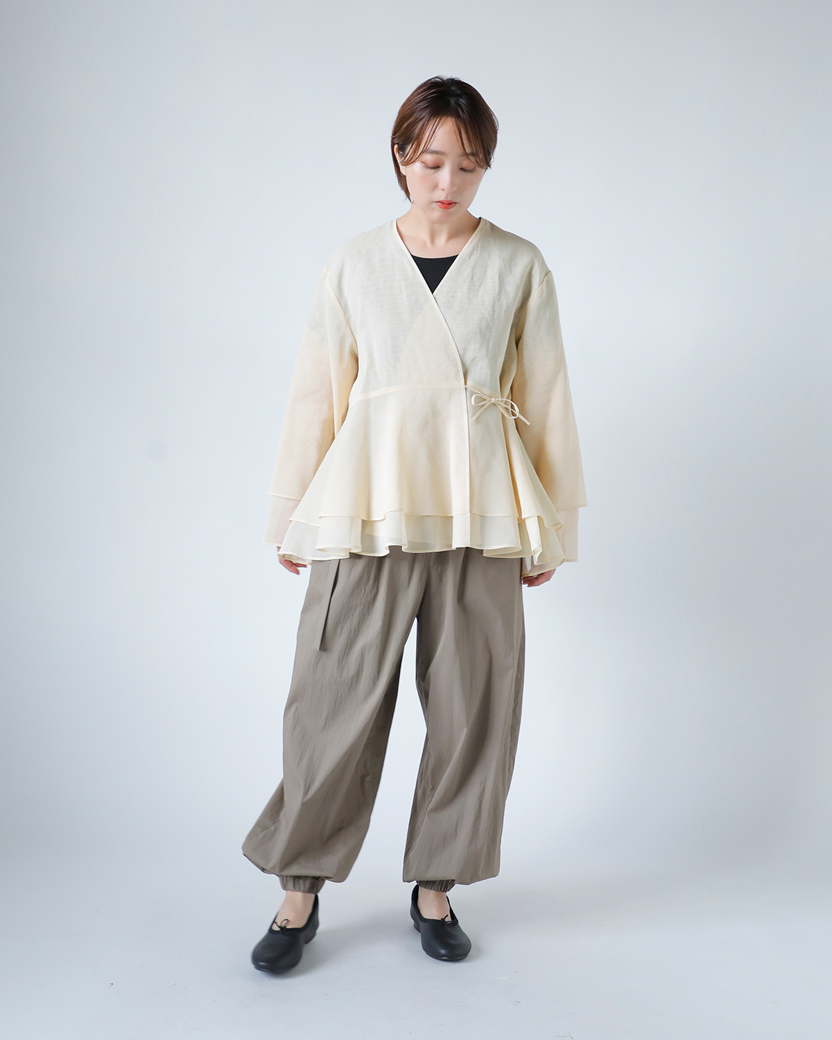 TENNE HANDCRAFTED MODERN(enhNtebh_)Rbg I[KU tA WPbg gorganza flare jacketh 0010-same1