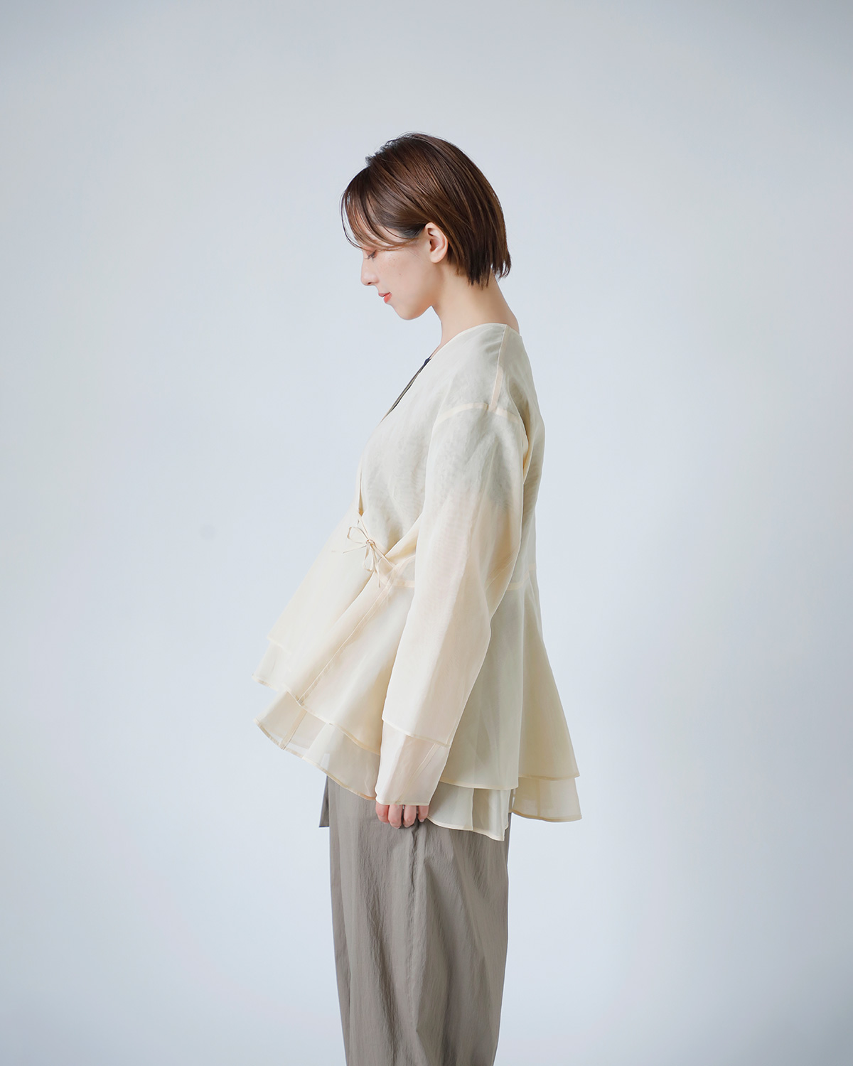 TENNE HANDCRAFTED MODERN(enhNtebh_)Rbg I[KU tA WPbg gorganza flare jacketh 0010-same1