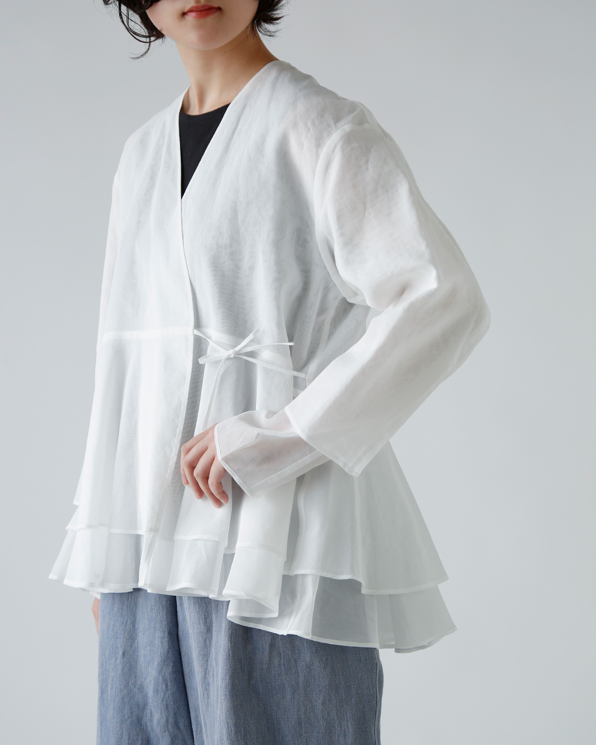 TENNE HANDCRAFTED MODERN(enhNtebh_)Rbg I[KU tA WPbg gorganza flare jacketh 0010-same1