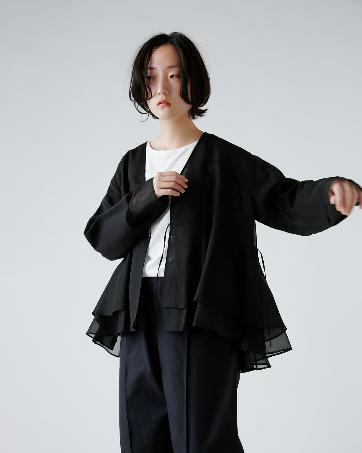 TENNE HANDCRAFTED MODERN(enhNtebh_)Rbg I[KU tA WPbg gorganza flare jacketh 0010-same1