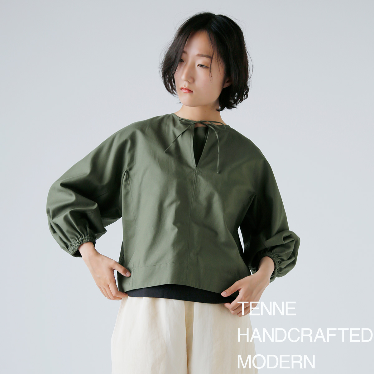 TENNE HANDCRAFTED MODERN(enhNtebh_)Rbg {[X[u vI[o[ gvolume sleeve pulloverh 0016o
