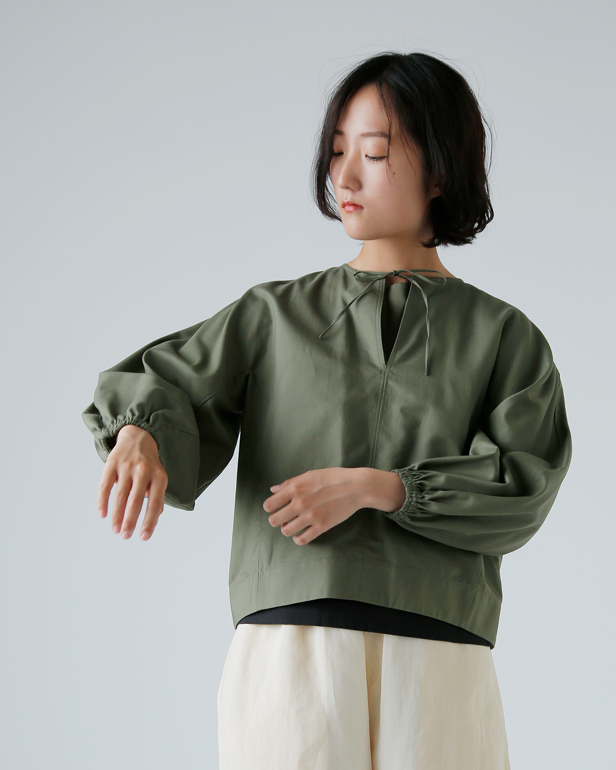 TENNE HANDCRAFTED MODERN(enhNtebh_)Rbg {[X[u vI[o[ gvolume sleeve pulloverh 0016o