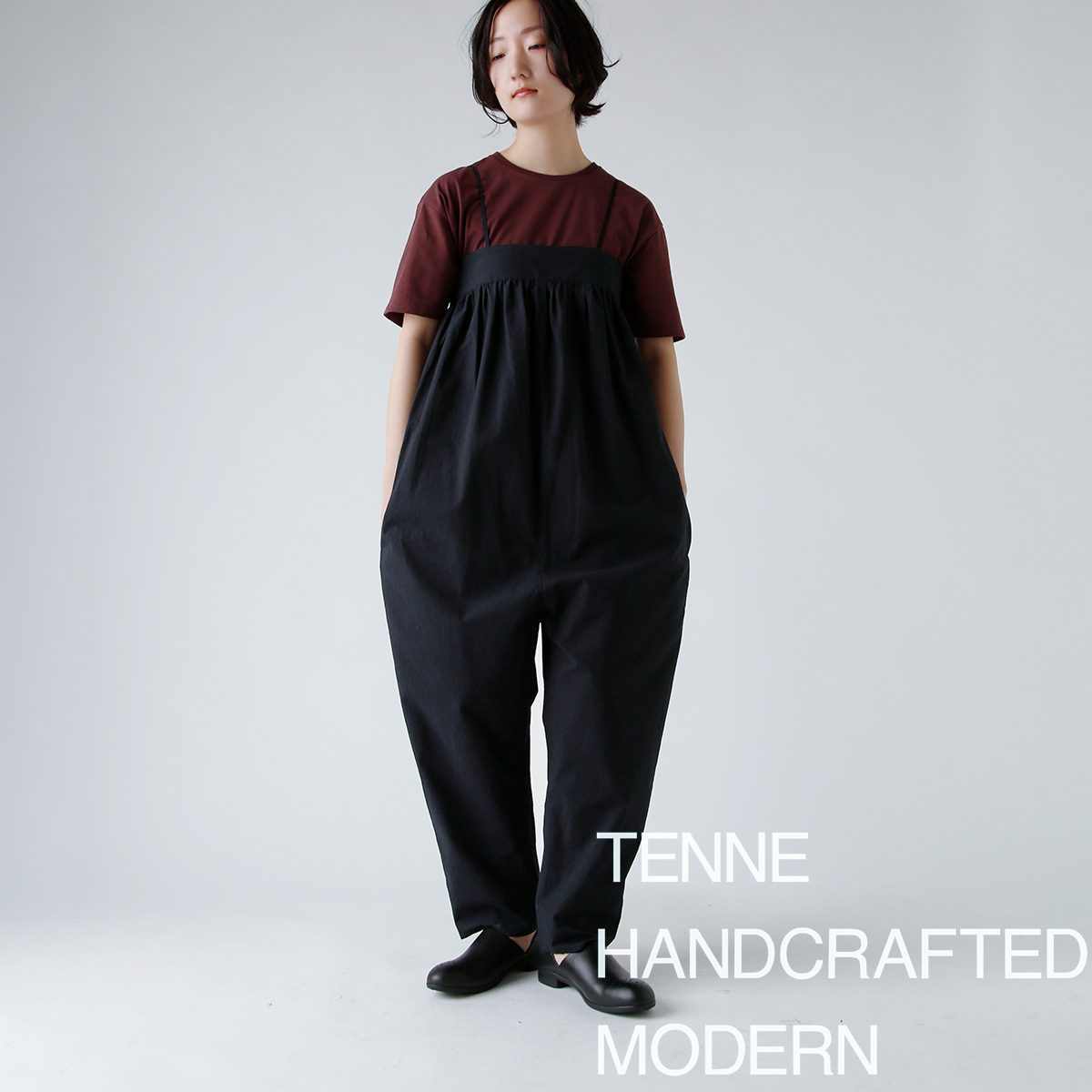 TENNE HANDCRAFTED MODERN(enhNtebh_)Rbg V[O I[C gshirring all-in-oneh 0022-same1