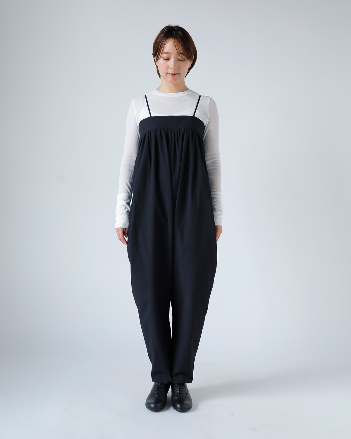 TENNE HANDCRAFTED MODERN(enhNtebh_)Rbg V[O I[C gshirring all-in-oneh 0022-same1