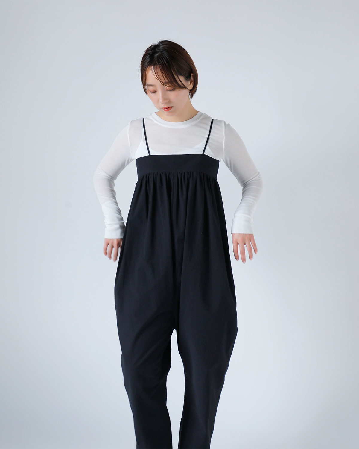 TENNE HANDCRAFTED MODERN(enhNtebh_)Rbg V[O I[C gshirring all-in-oneh 0022-same1